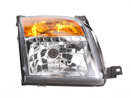 Far Dreapta (H4, electric, cu motor, culoare interior: cromat, culoare semnalizator: galben) potrivit FORD FUSION; FORD USA FUSION [0]