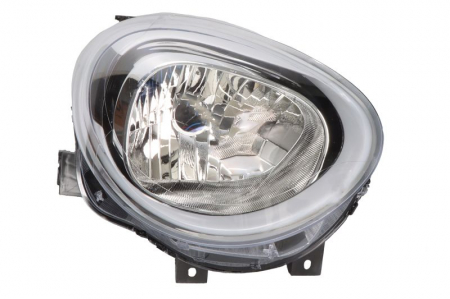 Faruri - Far Dreapta H4, electric, cu motor, interior negru potrivit FIAT 500X