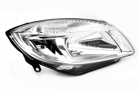 Far Dreapta (H4, electric, cu motor) potrivit SKODA FABIA II, ROOMSTER, ROOMSTER PRAKTIK [1]