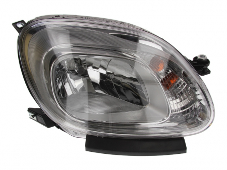 Far dreapta (H4, electric, cu motoras, fundal cromat) FIAT PANDA [0]
