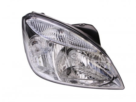 Far dreapta (H4, electric, cu motoras, fundal cromat, fundal galben) KIA RIO 2005-2011