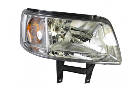 Iluminat auto - Far dreapta (H4, electric, cu motoras, fundal cromat) VW TRANSPORTER 2003-2009