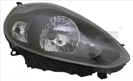 Far stanga (H4, electric, cu motoras, fundal negru) FIAT PUNTO 2009-2018 Iluminat auto - Far stanga (H4, electric, cu motoras, fundal negru) FIAT PUNTO 2009-2018