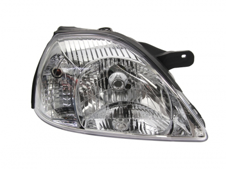 Iluminat auto - Far dreapta (H4, electric, cu motoras, fundal transparent) KIA RIO 2000-2005