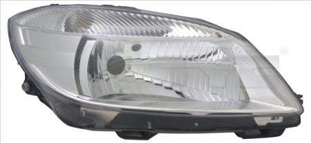 Iluminat auto - Far stanga (H4, electric, cu motoras, fundal transparent) SKODA FABIA II, ROOMSTER, ROOMSTER PRAKTIK dupa 2006