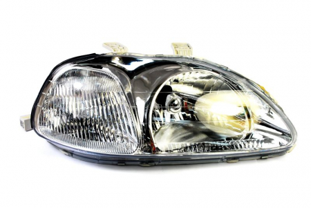 Far dreapta H4, electric, fara motoras, culoare insert: cromat, culoare semnalizator: alb potrivit HONDA CIVIC VI -02.01 [2]