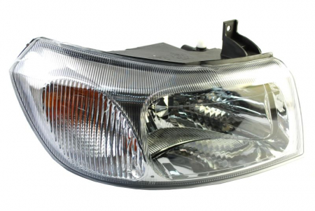 Iluminat auto - Far dreapta (H4, electric, fundal argintiu, fundal transparent) FORD TRANSIT 2000-2006