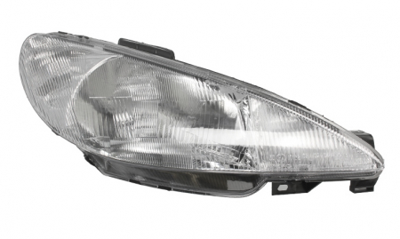 Piese Auto - Far dreapta (H4, electric, fundal cromat) PEUGEOT 206 1998-2003