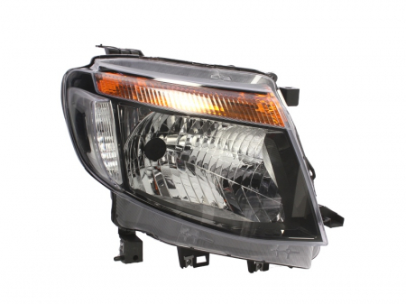 Iluminat auto - Far Dreapta (H4, fara motoras, culoare insert: negru, culoare semnalizator: galben) potrivit FORD RANGER