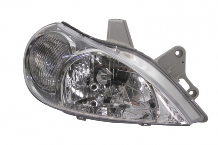 Faruri - Far Dreapta potrivit KIA RIO I (H4, manual, fara motoras, culoare insert: cromat, culoare semnalizator: alb)