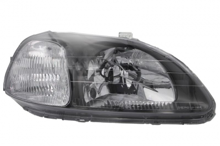 Far Dreapta (H4, manual, fara motoras, culoare insert: negru, culoare semnalizator: alb) potrivit HONDA CIVIC VI -10.98 [0]