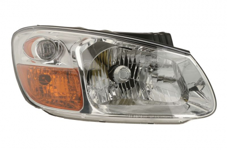 Far Dreapta (H4, mecanic, fara motoras, culoare insert: cromat, culoare semnalizator: galben) potrivit KIA CERATO I 01.07-12.08 [0]