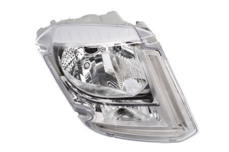 Iluminat auto - Far dreapta (H4/PY21W, reglaj electric lumini pozitii LED, fara motor, alb, Semnalizator transparent) VOLVO FL III dupa 2013