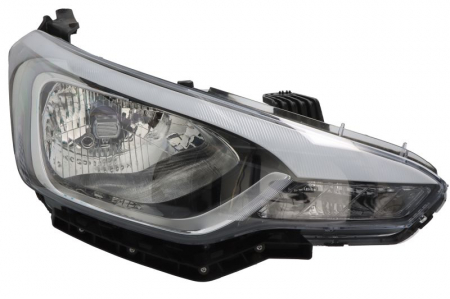 Faruri - Far Dreapta potrivit HYUNDAI I20 ACTIVE, I20 II (H4/PY21W/W5W, electric, fara motoras, culoare interior: negru)