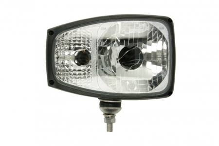 Iluminat auto - Far dreapta (H4/PY21W/W5W, manual, culoare insert: crom platinat, culoare indicator: transparent) potrivit CATERPILLAR TH