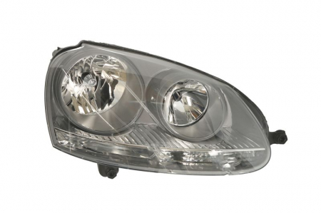 Iluminat auto - Far dreapta (H7, cu motoras, fundal gri, fundal transparent) VW GOLF V 2003-2009