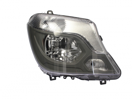 Far Dreapta (H7/H7, electric, cu motor, culoare interior: negru, culoare semnalizator: transparent) potrivit MERCEDES SPRINTER 3,5-T (B906), SPRINTER 3-T (B906), SPRINTER 3-T (B910) [0]