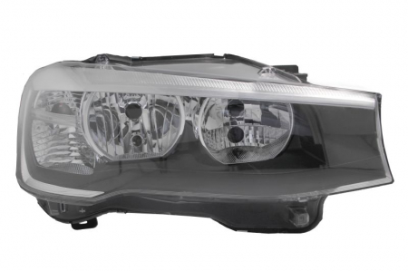 Faruri - Far Dreapta potrivit BMW X3 (F25), X4 (F26) (H7/H7/PY21W/W21W/W5W, electric, cu motor, culoare insert: cromat, culoare semnalizator: transparent)