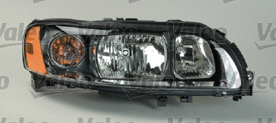 Iluminat auto - Far stanga (H7/H9, electric, cu motoras, fundal negru) VOLVO S60, V70, XC70 2004-2010