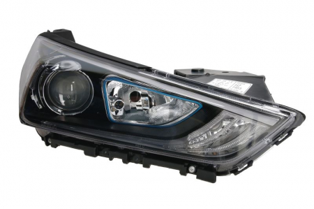 Iluminat auto - Far dreapta H7/HB3, electric, cu motoras, fundal albastru HYUNDAI IONIQ dupa 2016