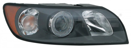 Far stanga (H7/HB3, electric, cu motoras, fundal negru) VOLVO S40 II, V50