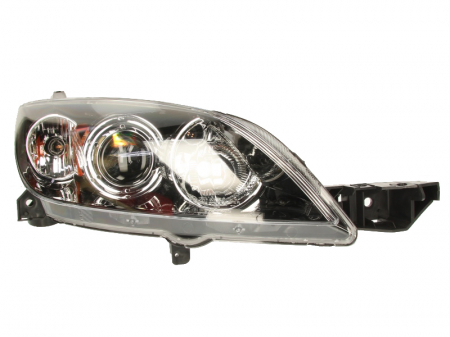 Piese Auto - Far dreapta (H7/HB3, electric, fundal negru, fundal transparent) MAZDA 3 2003-2009