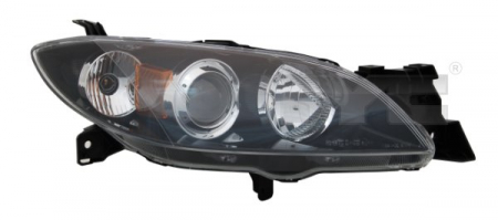 Piese Auto - Far dreapta (H7/HB3, electric, fundal negru) MAZDA 3