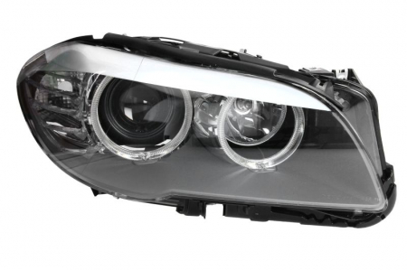Iluminat auto - Far dreapta (H7/LED/PY24W, electric, cu motoras, fundal cromat, fundal transparent) BMW Seria 5 2009-2013