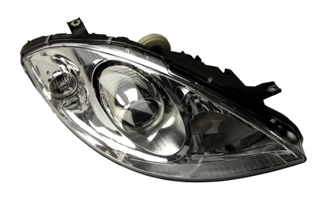 Far dreapta H7, pneumatic, fara motoras, culoare insert: cromat, culoare semnalizator: transparent potrivit MERCEDES A W169 [0]