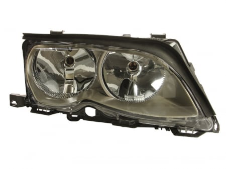 Iluminat auto - Far dreapta (H7, reglaj electric, cu motoras, fundal cromat) BMW Seria 3 2001-2006