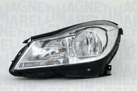 Iluminat auto - Far dreapta (H7, reglaj electric, cu motoras, fundal cromat) MERCEDES Clasa C 2011-2013