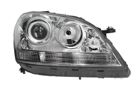Iluminat auto - Far dreapta (H7, reglaj electric, cu motoras, fundal cromat) MERCEDES Clasa M 2005-2011