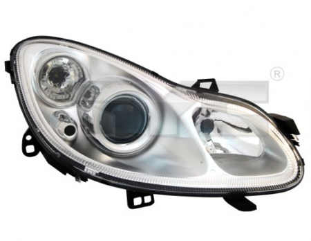 Iluminat auto - Far dreapta (H7, reglaj electric, cu motoras, fundal cromat) SMART FORTWO