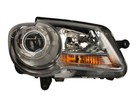 Far dreapta (H7, reglaj electric, cu motoras, fundal cromat) VW TOURAN 2007-2010