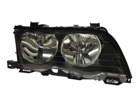 Iluminat auto - Far dreapta (H7, reglaj electric, cu motoras, fundal negru) BMW Seria 3 1998-2001