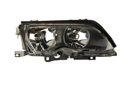 Iluminat auto - Far dreapta (H7, reglaj electric, cu motoras, fundal negru) BMW Seria 3 2001-2006