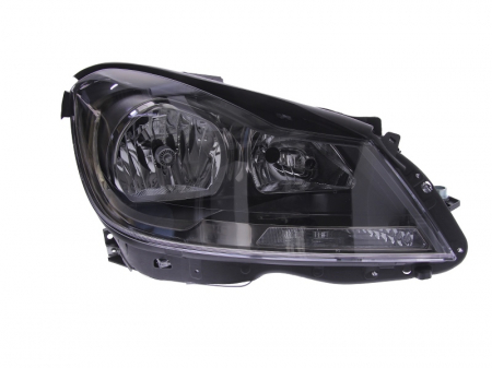 Far dreapta (H7, reglaj electric, cu motoras, fundal negru) MERCEDES Clasa C 2007-2013 [0]