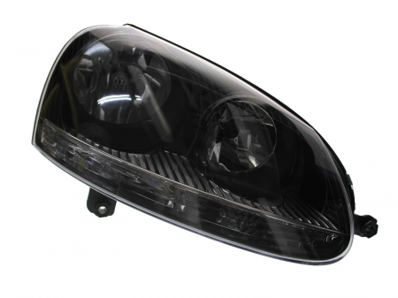 Far dreapta (H7, reglaj electric, cu motoras, fundal negru) VW GOLF 2003-2009 [0]