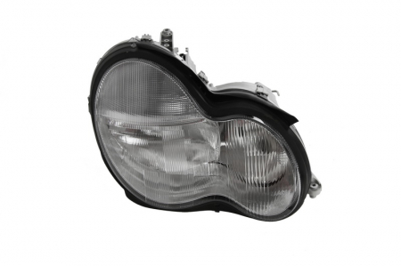 Iluminat auto - Far dreapta (H7, reglaj electric, fundal argintiu, fundal transparent) MERCEDES Clasa C 2000-2004