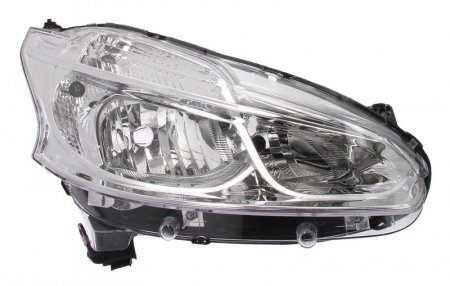 Far dreapta (H7, reglaj electric, fundal argintiu, Semnalizator argintiu) PEUGEOT 208, 208 I dupa 2012 [0]