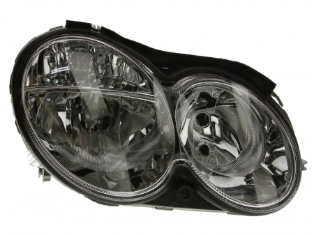 Iluminat auto - Far dreapta (H7, reglaj electric, fundal cromat, fundal transparent) MERCEDES Clasa CLK 2002-2005