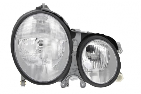 Iluminat auto - Far dreapta (H7, reglaj electric, fundal cromat) MERCEDES Clasa E 1999-2003