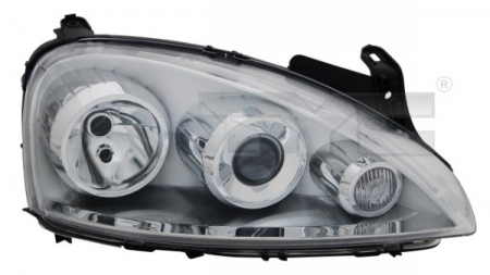 Iluminat auto - Far dreapta (H7, reglaj electric, fundal cromat) OPEL COMBO, COMBO TOUR, CORSA C dupa 2003