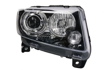 Iluminat auto - Far dreapta H9, electric, cu motoras, interior negru JEEP COMPASS intre 2011-2016