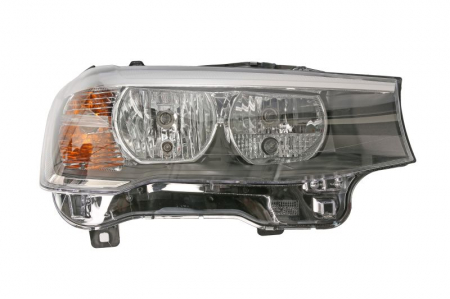 Far Dreapta (halogen, H7/PY21W/W21W/W5W, electric, cu motor, bec, culoare semnalizator: portocaliu) potrivit BMW X3 (F25), X4 (F26) [0]