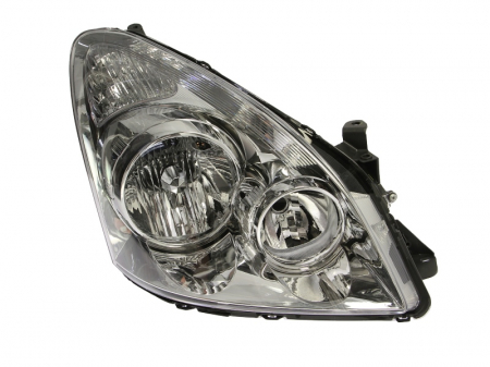 Iluminat auto - Far dreapta (HB3/HB4, electric, cu motoras, fundal argintiu, fundal transparent) TOYOTA COROLLA VERSO 2002-2004