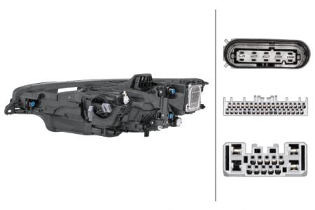 Far Dreapta potrivit VOLVO S60 III, V60 II potrivit VOLVO dupa 2018 (LED, electric, cu reglare adaptiva faza lunga; fara controler LED) [1]