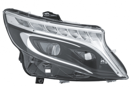 Faruri - Far dreapta potrivit MERCEDES VITO / KLASA V W447 dupa 2019 (LED, LED, electric, cu motor, fara unitate control, culoare interior: negru)