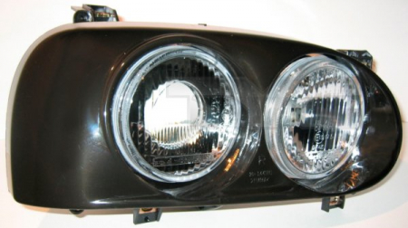 Far Dreapta/Stanga (H1/H3, electric, inele, culoare interior: negru) potrivit VW GOLF III 08.91-04.99