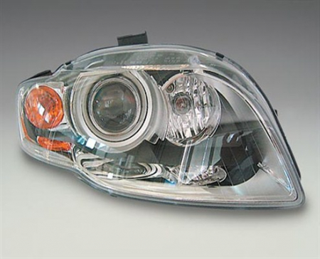 Piese Auto - Far fata Dreapta potrivit AUDI A4 B6, A4 B7 potrivit AUDI 2004-2008 (bi-xenon, D1S/H7/PY21W/W5W, automat, cu motor, culoare semnalizator: portocaliu)